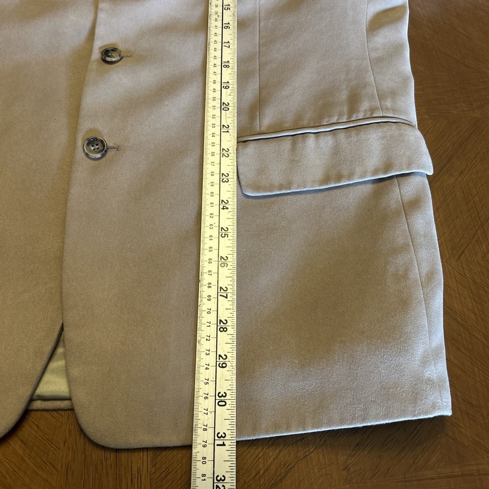 Bill Blass Micro Suede Sport Coat Mens 42S 3-Button Polyester Blazer Suit Jacket - Picture 6 of 16